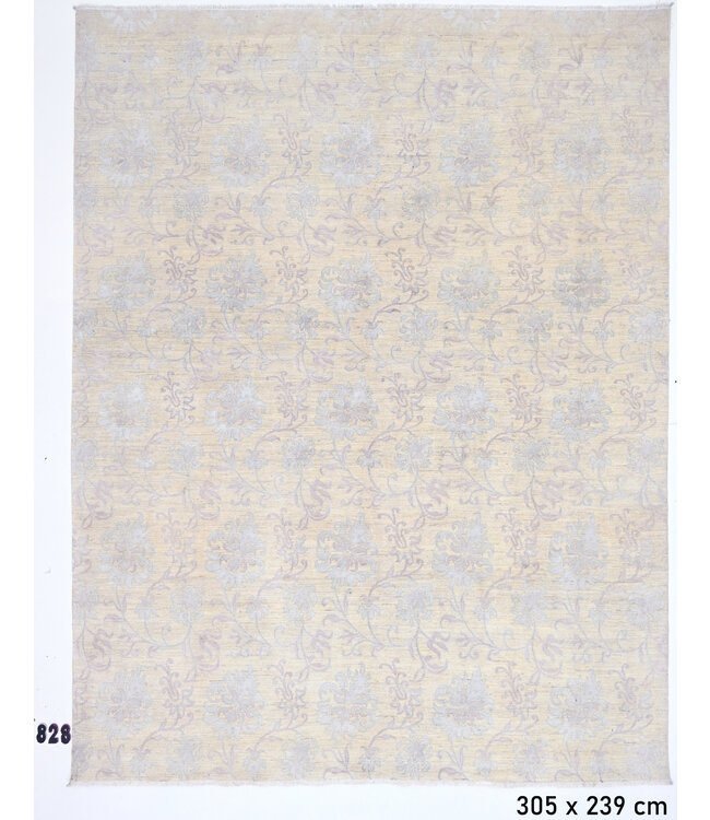 Pastel Bloemen Tapijt – Handgeknoopt – 305 x 239 cm