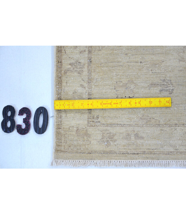 Elegante Beige Loper – Handgeknoopt – 285 x 76 cm