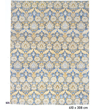 Blue Modern Rug – 410 x 308 cm – Hand-knotted Wool Carpet Blue Modern Rug – 410 x 308 cm – Hand-knotted Wool Carpet