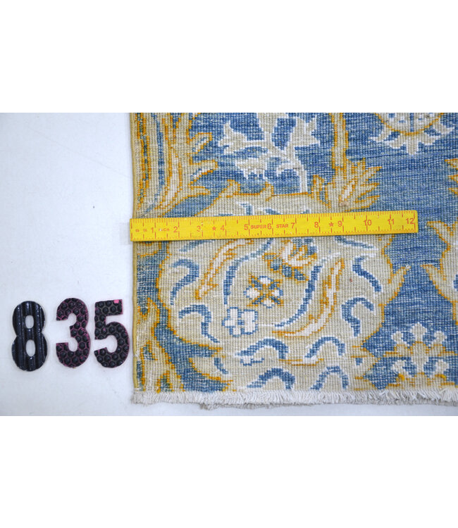 Blauer Moderner Teppich – 410 x 308 cm – handgeknüpft aus Wolle