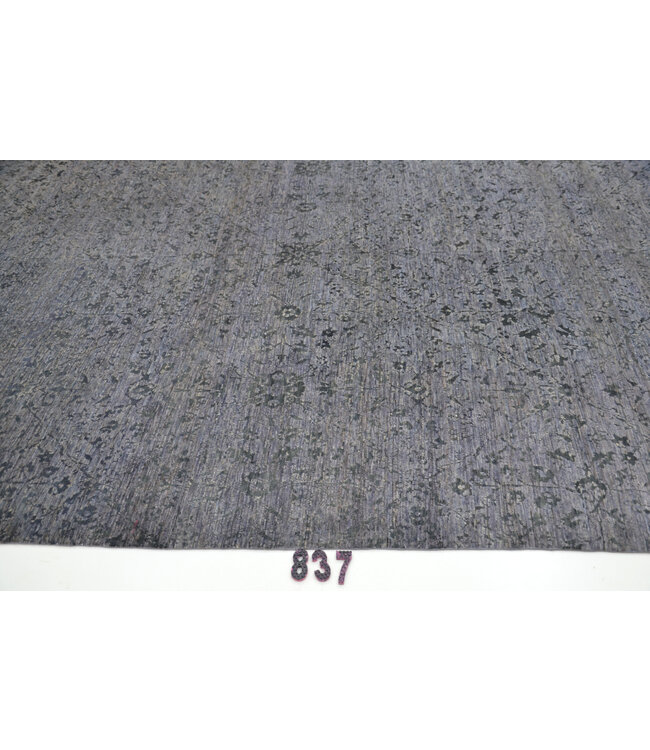 Grauer Moderner Teppich – 302 x 238 cm – handgeknüpft aus Wolle