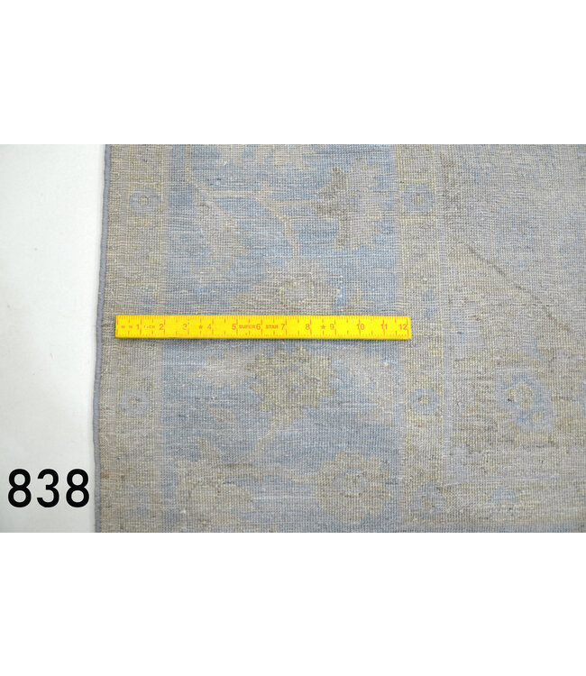 Hellgrauer Teppich im Vintage-Look – 305 x 237 cm – handgeknüpft aus Wolle