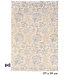 Handgeknüpfter Wollteppich Creme-Blau – 177 x 119 cm – florales Muster mit Ranken