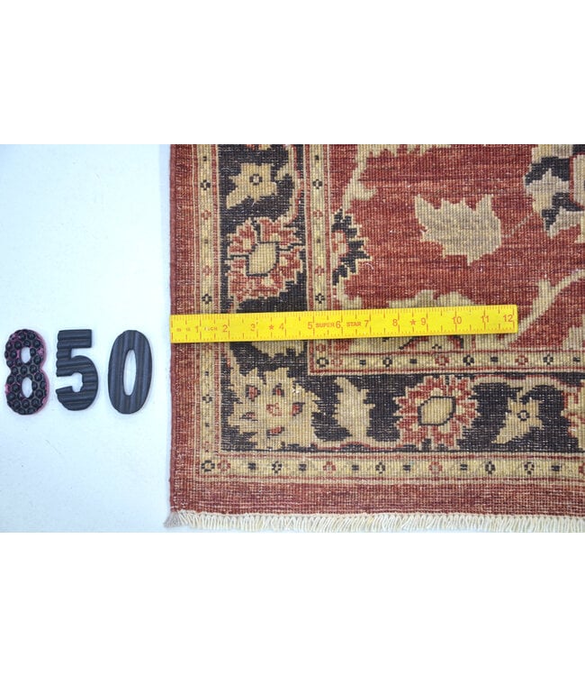 Kazak Wollhandgeknüpfter Teppich in Rot und Blau – 348 x 078 cm