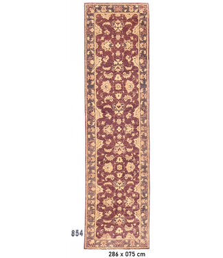 Bordeaux & Beige Läufer Teppich – 286 x 075 cm – Handgeknüpft Bordeaux & Beige Läufer Teppich – 286 x 075 cm – Handgeknüpft