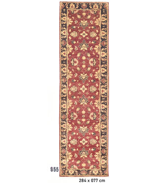 Rot & Beige Läufer Teppich – 284 x 077 cm – Handgeknüpft aus Wolle Rot & Beige Läufer Teppich – 284 x 077 cm – Handgeknüpft aus Wolle