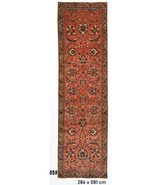 Perzisch Terracotta Loper – 286 x 081 cm – Fijn Handgeknoopt met Bloemenpatroon Perzisch Terracotta Loper – 286 x 081 cm – Fijn Handgeknoopt met Bloemenpatroon