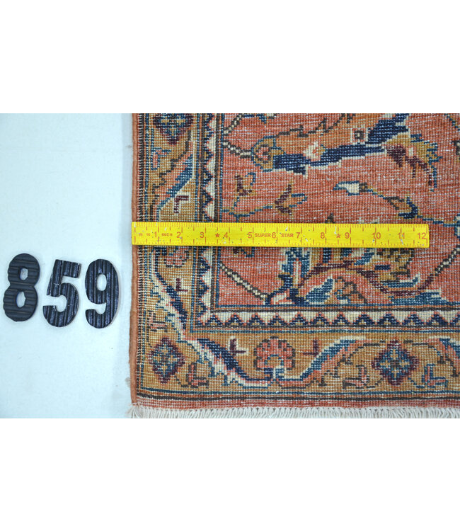 Persian Terracotta Runner – 286 x 081 cm – Finely Hand-Knotted with Floral Motifs