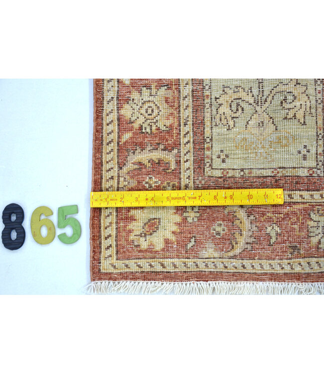 Handgeknoopte Wol Tapijt – Gabbeh Patroon, Rood met Gele Accenten, 122x074 cm