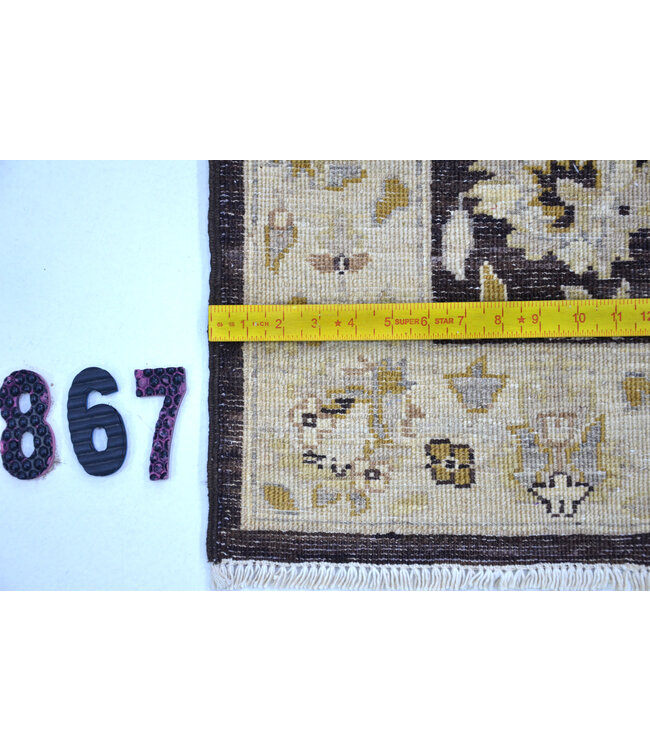 Black Antique Ziegler Runner – Hand-knotted Wool Carpet – 400 x 075 cm