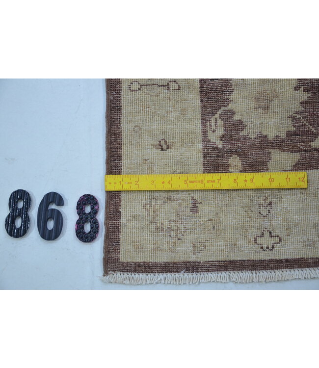 Brown Antique Ziegler Runner – Hand-knotted Wool Carpet – 653 x 078 cm