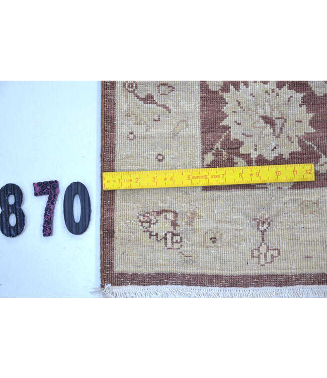 Red-Brown Antique Ziegler Runner – Hand-knotted Wool Carpet – 286 x 073 cm