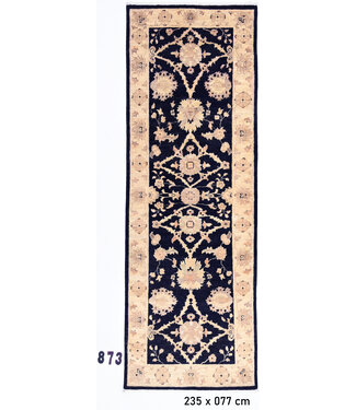 Schwarzer Antiker Ziegler Läufer – handgeknüpfter Wollteppich – 235 x 077 cm Schwarzer Antiker Ziegler Läufer – handgeknüpfter Wollteppich – 235 x 077 cm