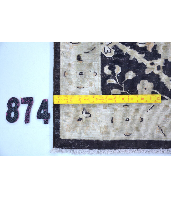 Black Antique Ziegler Runner – Hand-knotted Wool Carpet – 281 x 072 cm