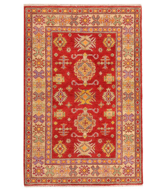152x100cm Wollteppich Handgeknüpft – Kazak Afghanischer Orientteppich
