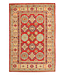 150x99cm Handgeknoopte Kazak Afghan Tapijt – Wol & Ambachtelijk