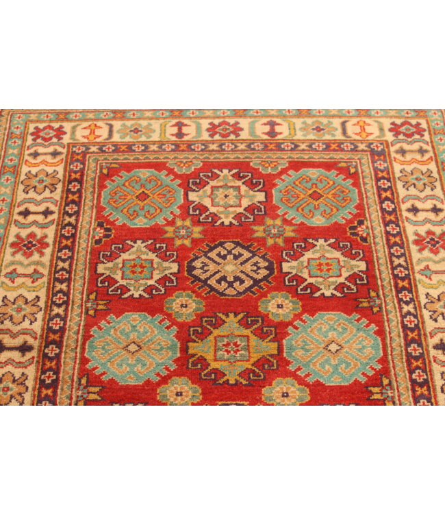 150x99cm Wollteppich Handgeknüpft – Kazak Afghanischer Orientteppich