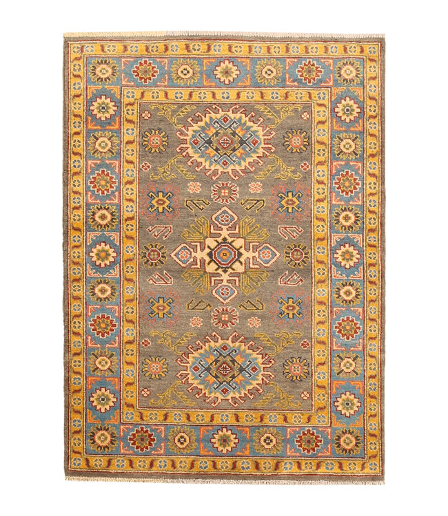 146x104cm Wollteppich Handgeknüpft – Kazak Afghanischer Orientteppich