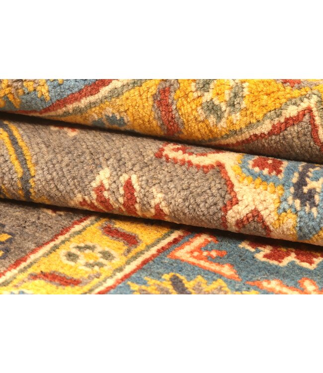 146x104cm Wollteppich Handgeknüpft – Kazak Afghanischer Orientteppich