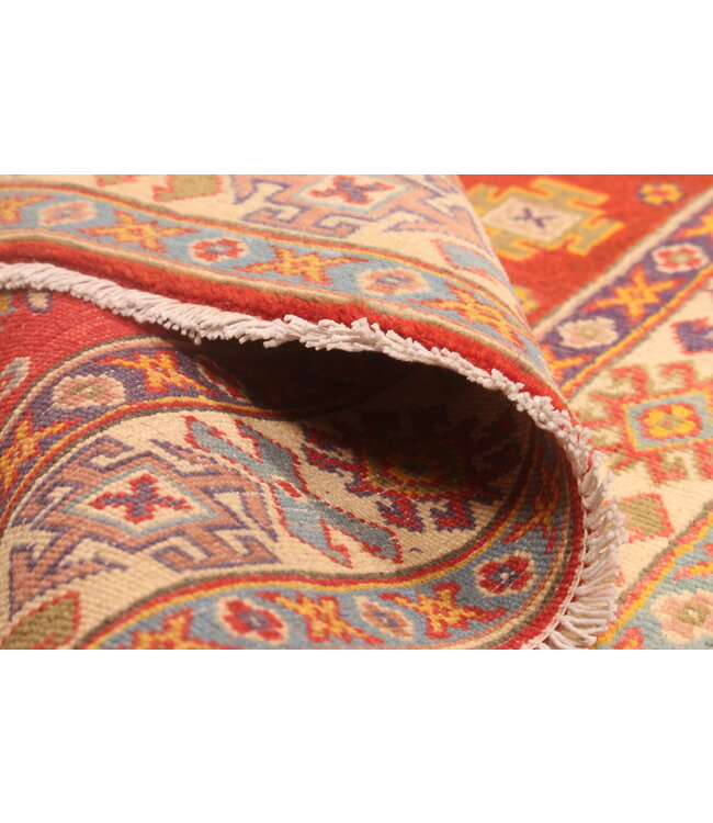 153x100cm Wollteppich Handgeknüpft – Kazak Afghanischer Orientteppich