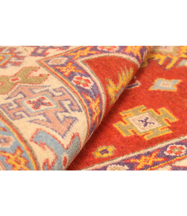 153x100cm Wollteppich Handgeknüpft – Kazak Afghanischer Orientteppich