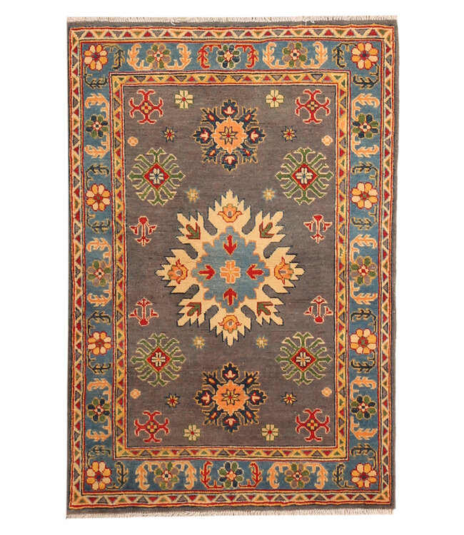 149x99cm Wollteppich Handgeknüpft – Kazak Afghanischer Orientteppich
