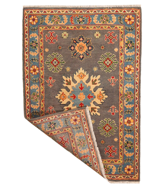 149x99cm Wollteppich Handgeknüpft – Kazak Afghanischer Orientteppich