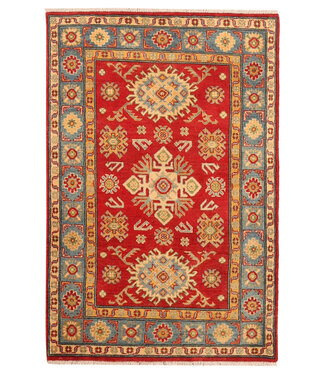 151x96cm Wollteppich Handgeknüpft – Kazak Afghanischer Orientteppich