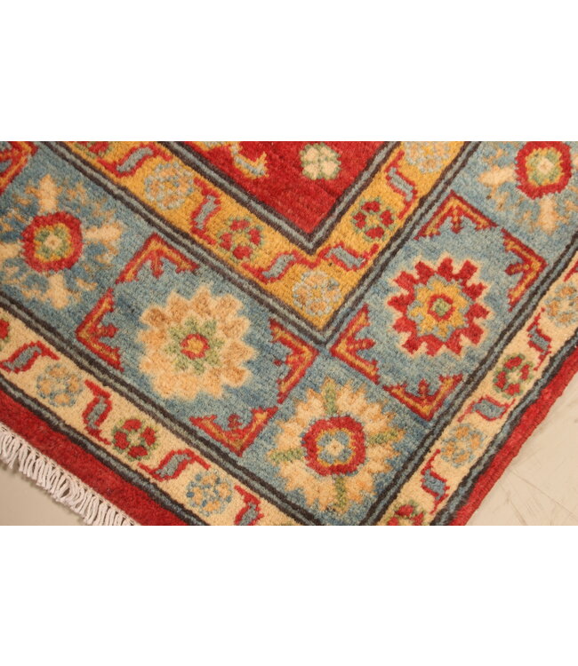 151x96cm Wollteppich Handgeknüpft – Kazak Afghanischer Orientteppich