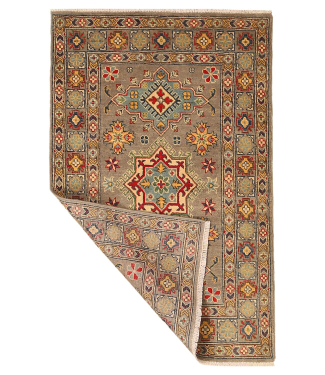 153x97cm Wollteppich Handgeknüpft – Kazak Afghanischer Orientteppich