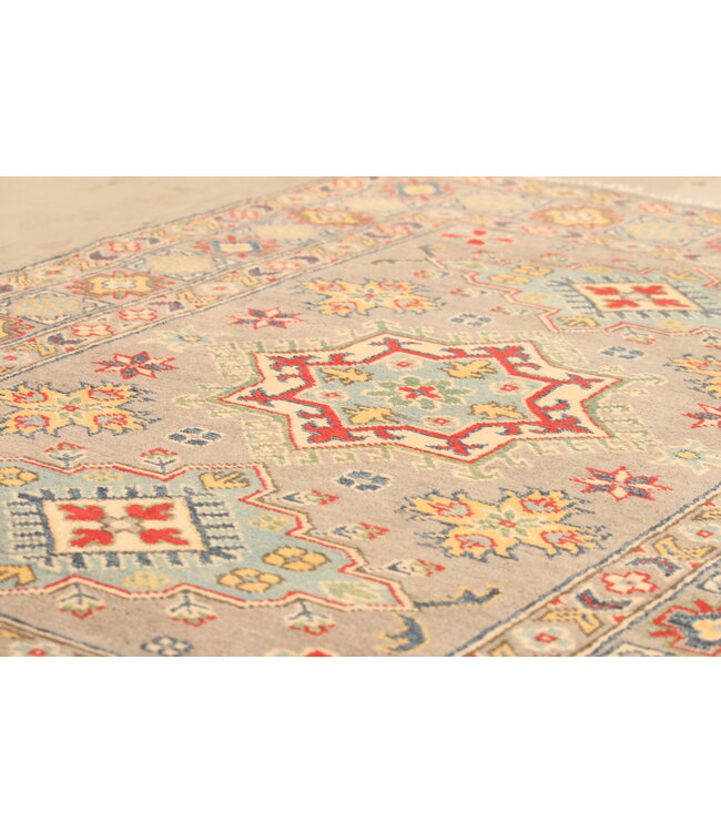 153x97cm Wollteppich Handgeknüpft – Kazak Afghanischer Orientteppich