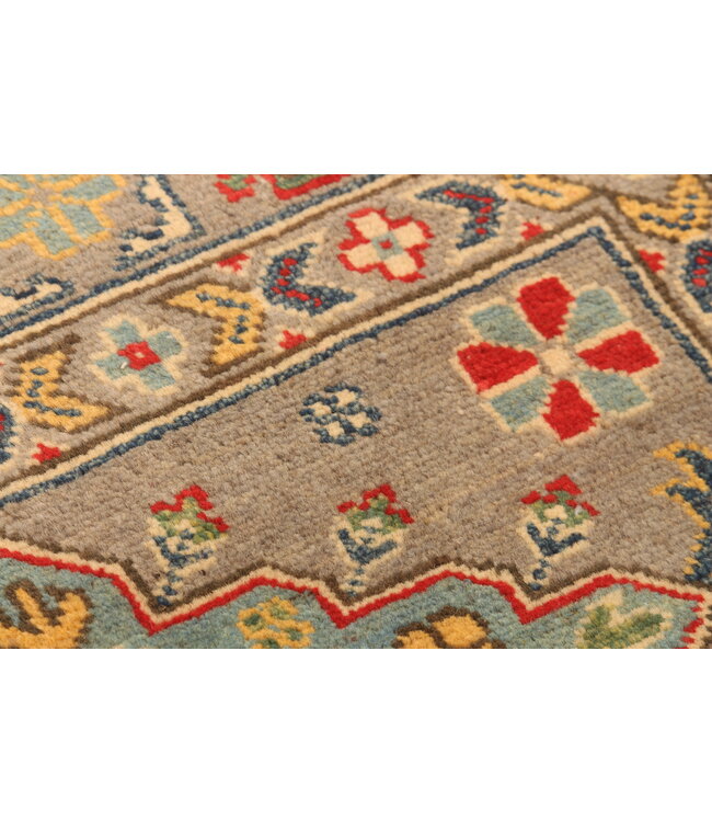 153x97cm Handgeknoopte Kazak Afghan Tapijt – Wol & Ambachtelijk