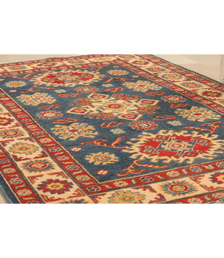 153x98cm Wollteppich Handgeknüpft – Kazak Afghanischer Orientteppich