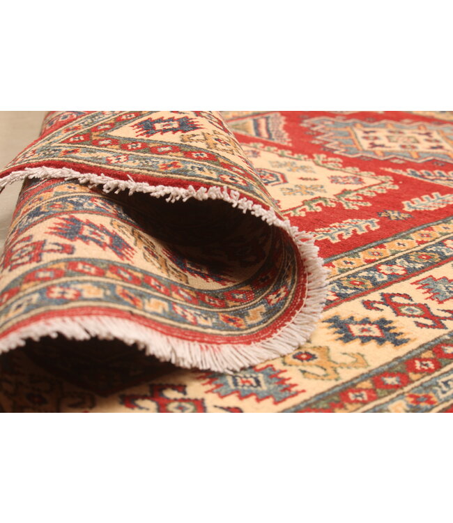 149x96cm Wollteppich Handgeknüpft – Kazak Afghanischer Orientteppich