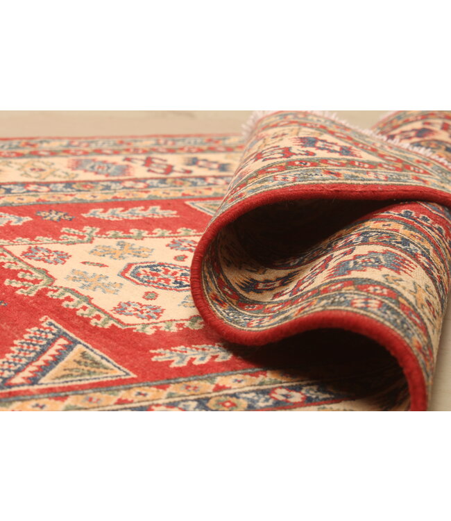 149x96cm Wollteppich Handgeknüpft – Kazak Afghanischer Orientteppich