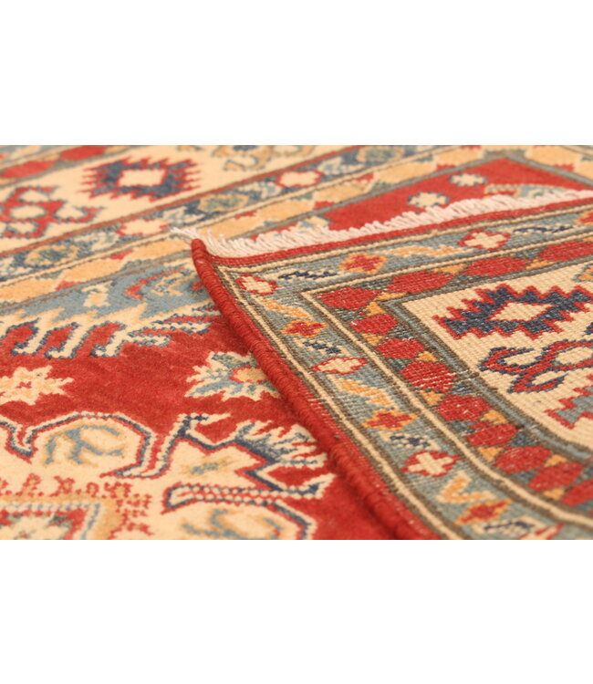 150x100cm Wollteppich Handgeknüpft – Kazak Afghanischer Orientteppich