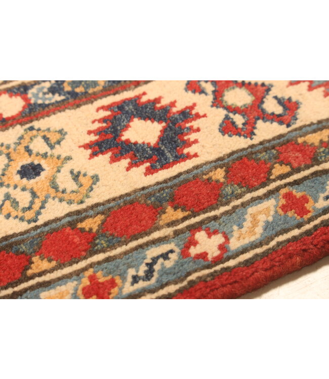 150x100cm Wollteppich Handgeknüpft – Kazak Afghanischer Orientteppich