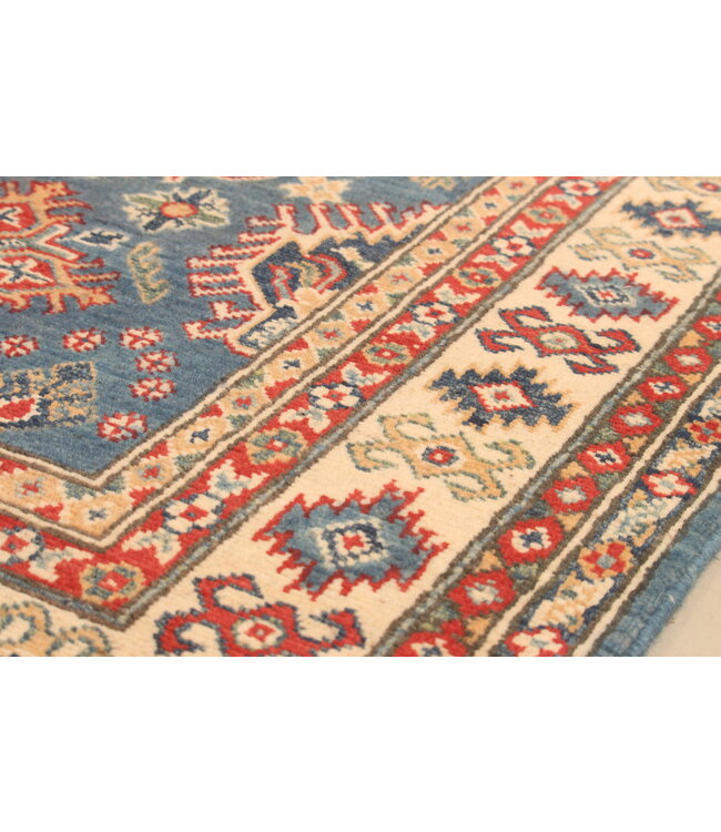 147x97cm Wollteppich Handgeknüpft – Kazak Afghanischer Orientteppich