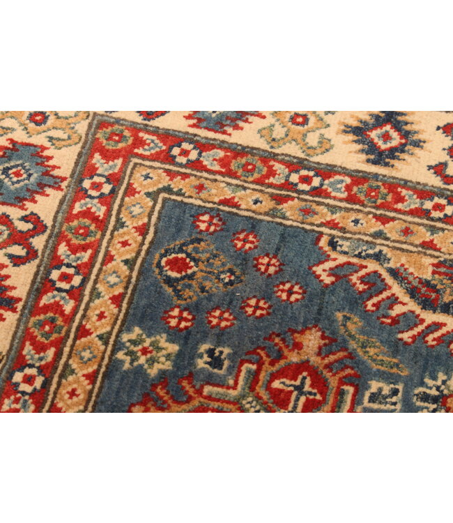 147x97cm Wollteppich Handgeknüpft – Kazak Afghanischer Orientteppich