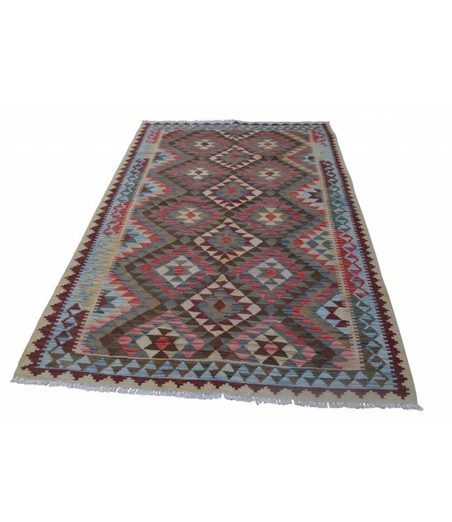 Handgewebte Orientalisch Wolle Kelim Teppich 245x151 cm
