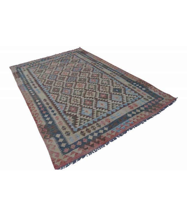 Hand Woven Afghan Wool Kilim Area Rug 303x192 cm