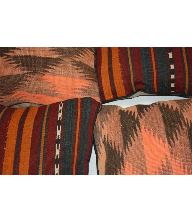 4x kelim kussens 45x45 cm met vulling