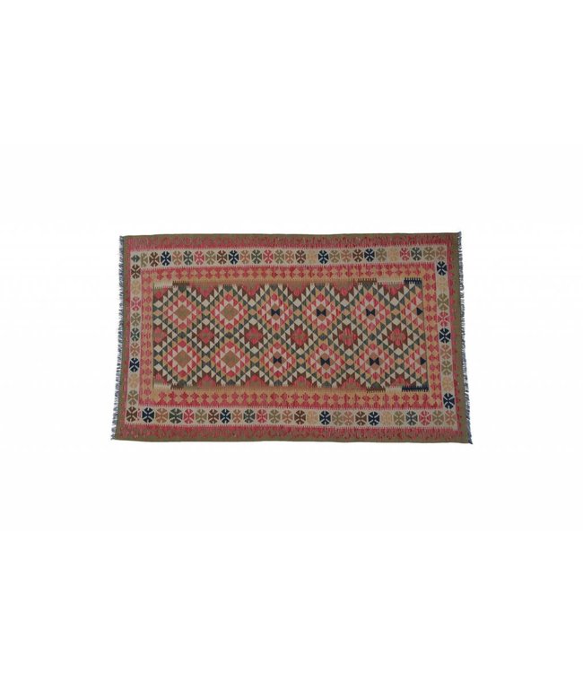 Handgewebte Orientalisch Wolle Kelim Teppich 246x151 cm