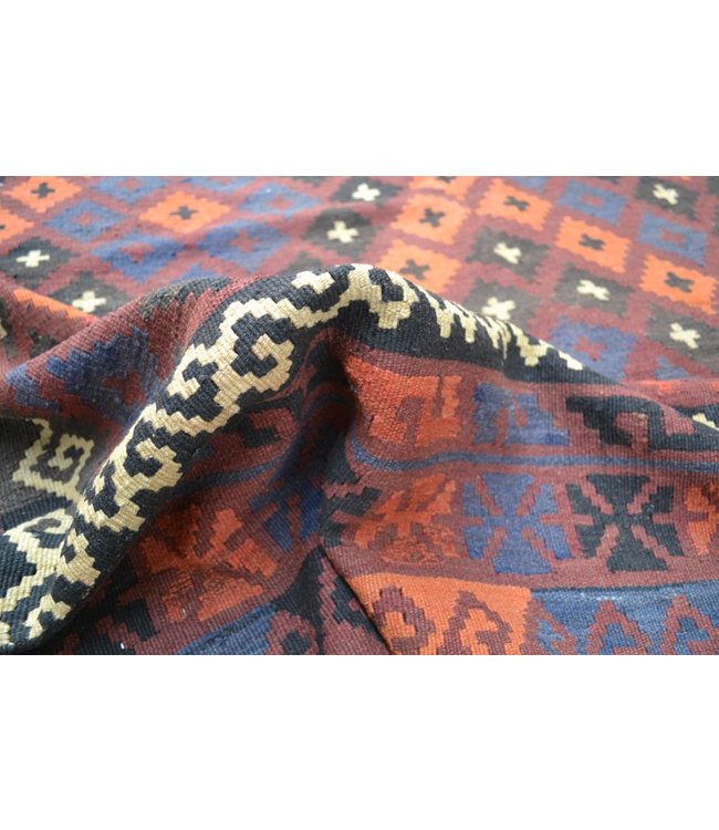 Handgewebte Orientalisch Wolle Kelim Teppich 400x252 cm