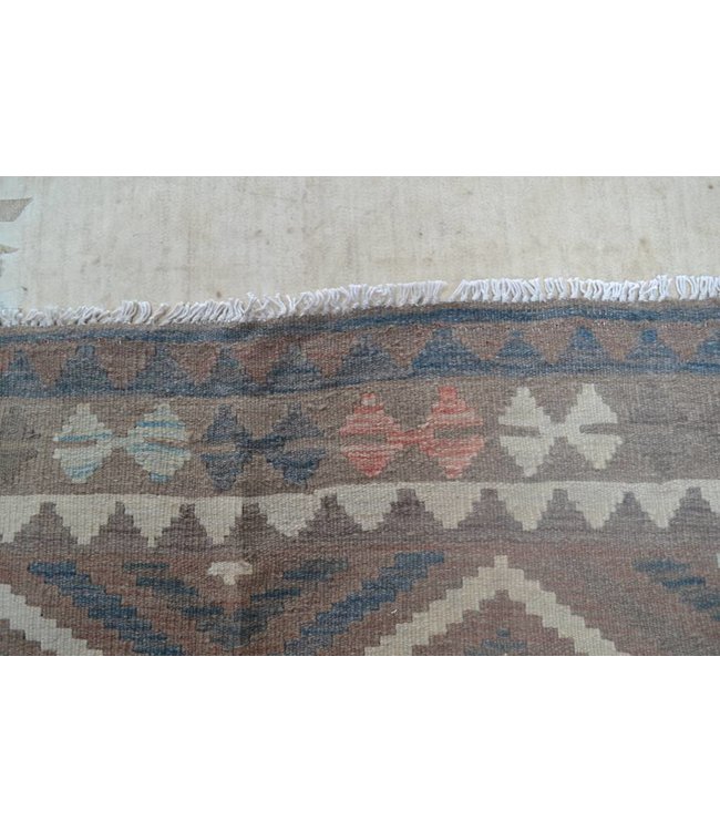 Handgewebte Orientalisch Wolle Kelim Teppich 241x152 cm