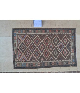 Handgewebte Orientalisch Wolle Kelim Teppich 241x152 cm