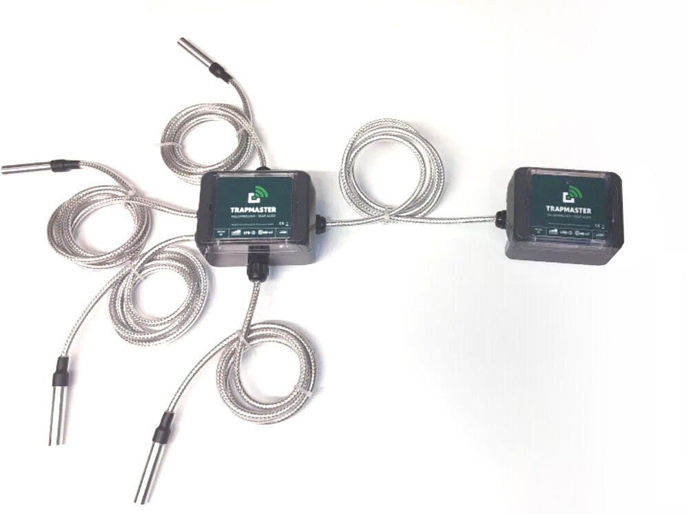 Trapmaster Standard 4G/5G with multisensor with 4 sensors, each 1.60m with holder & magnet, incl. Li-ion battery & €5 starting credit
