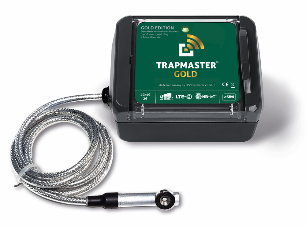 TRAPMASTER GOLD-Edition: 4G/5G Fallenmelder mit lebenslang kostenfreiem Betrieb &  5 Jahren Garantie