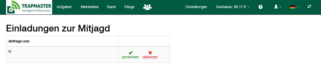 Einladungen zur Mitjagd