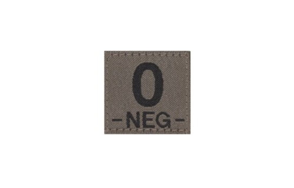 O NEG Bloodgroup Patch (RAL7013)